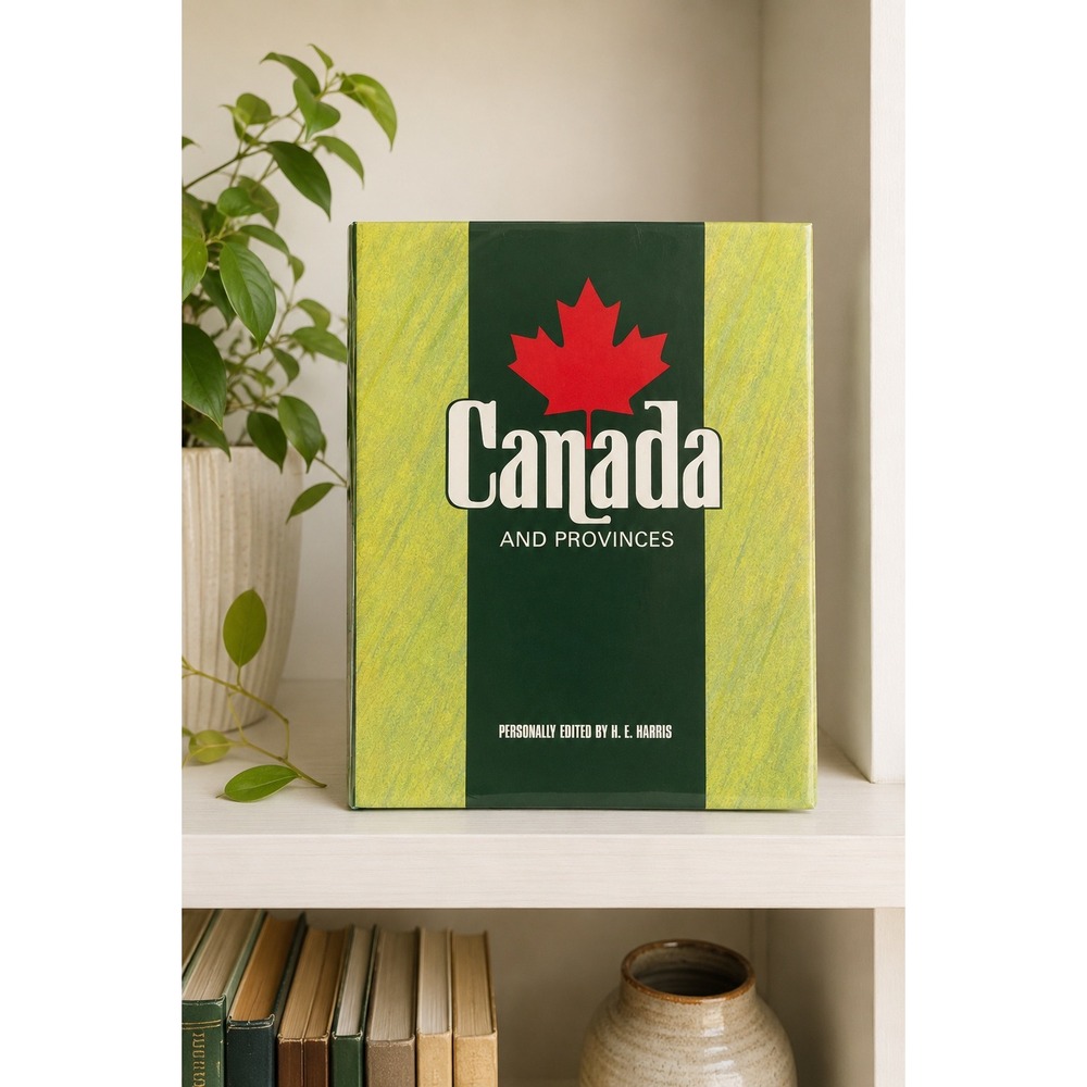 Canada Harris Stamp Album 1851-1977 Vintage Collection 163 Used Stamps Binder